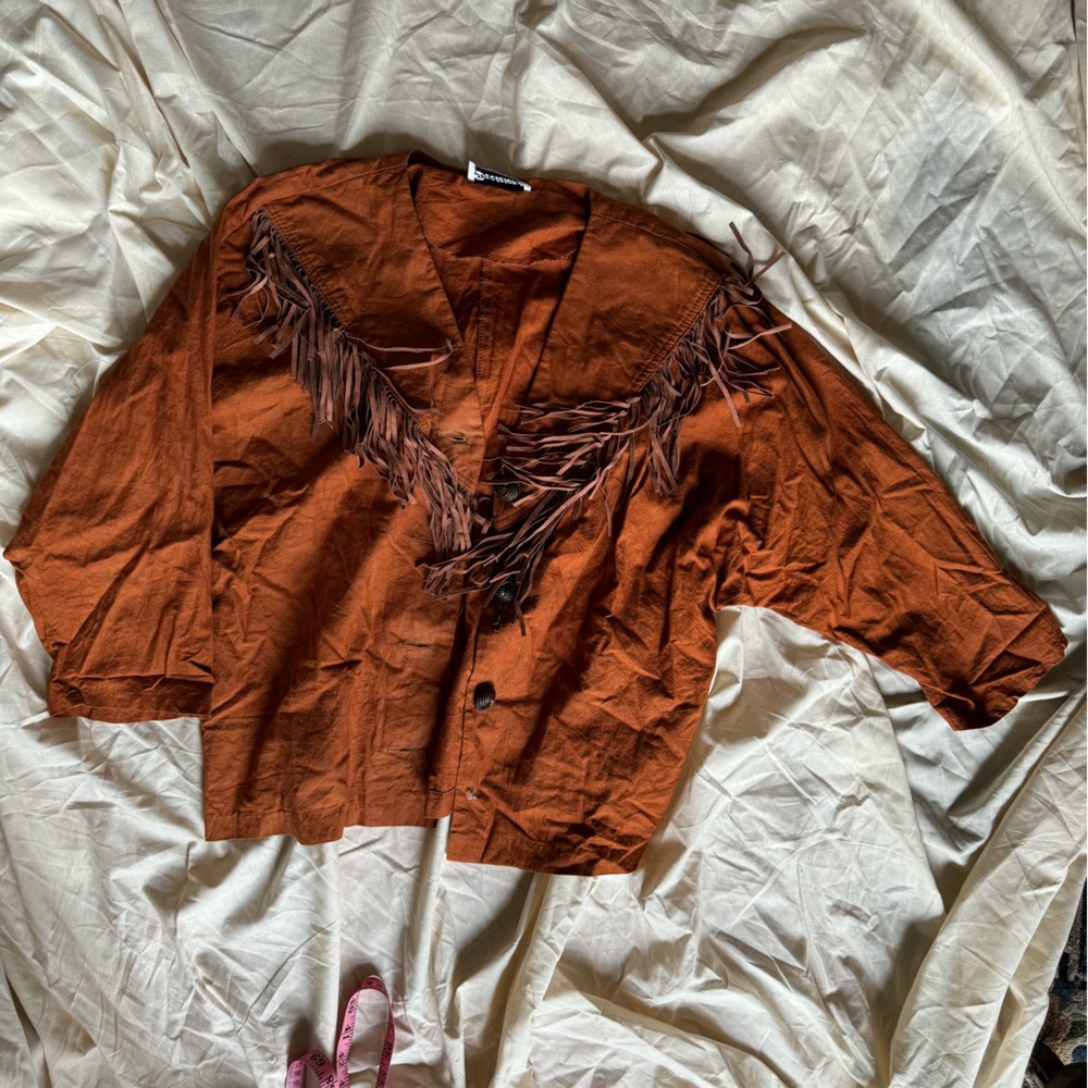 Fringe Linen/Cotton Blend Rodeo Season Jacket